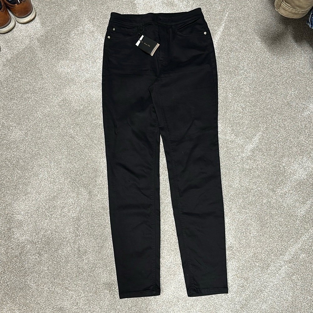 Black straight leg trouser Massimo Dutti